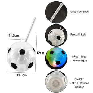 Bicchieri LED da discoteca in PET da 500 ml con cannuccia, ideali per vino ghiacciato, feste di compleanno, lauree, Capodanno, eventi all'aperto e partite di calcio a livello nazionale - Articolo caldo! - Product Image 6