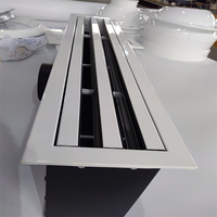VENTECH fabricant chinois grille de diffuseur à fente linéaire en aluminium avec boîte de plénum en acier galvanisé de couleur noire