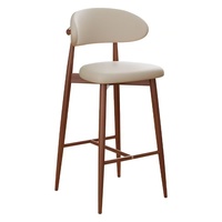 Tabouret de bar en fer de luxe, chaise de comptoir moderne et minimaliste pour la maison, le bar, le café et l'îlot de cuisine