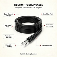 Cable de Fibra Óptica en Forma de Mariposa FTTH de Alta Calidad G.652 PVC para Uso Interior/Exterior