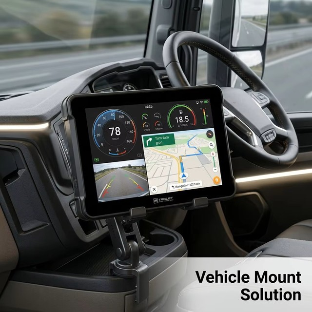 10" Vehicle Mount Computer Linux 4G LTE GPS Rugged Tablet for Fleet Management & Mining & Logistics Tracking