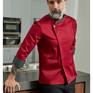 Restaurant Hôtel Manches Longues Executive Chef Vestes Nouveau Chef Veste Designs Sushi Uniforme - Product Image 6