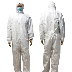 工业农场防尘工作服，带弹性罩一次性化学防护服