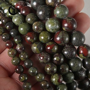 Vente en gros de perles de pierre naturelle Dragon <span class=keywords><strong>Blood</strong></span> de 6/8/10 mm, perles de jaspe Dragon <span class=keywords><strong>Blood</strong></span> pour la fabrication de bracelets - Product Image 1