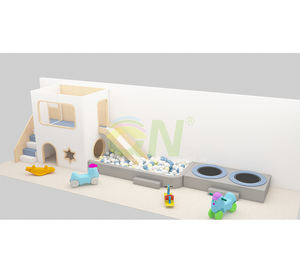 Juego <span class=keywords><strong>de</strong></span> Parque Infantil <span class=keywords><strong>de</strong></span> Madera con Diseño Personalizado, <span class=keywords><strong>Mini</strong></span> <span class=keywords><strong>Piscina</strong></span> <span class=keywords><strong>de</strong></span> Pelotas, Equipo <span class=keywords><strong>de</strong></span> Juegos Interior para Niños con Trampolín - Product Image 1