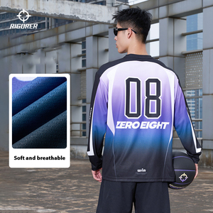 T-Shirt a Maniche Lunghe Traspirante Rigorer con Logo Personalizzato per Abbigliamento di Squadra <span class=keywords><strong>e</strong></span> Ordini di <span class=keywords><strong>Gruppo</strong></span> - Product Image 2