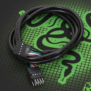 <b>Usb</b> 9 Pin <b>Extension</b> <b>Cable</b> With Shielding Black Dual Wire Isolated For Motherboard Pc Connection - Product Image 3