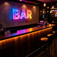Sin Pedido Mínimo, Letras RGB Coloridas en 3D Personalizadas para Interiores, Letras RGB Programables con Control Remoto para Decoración de Paredes