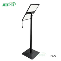 Support de menu rectangulaire en alliage d'aluminium A2 A3 A4 avec boîte à lumière LED et porte-panneau remplaçable pour la publicité