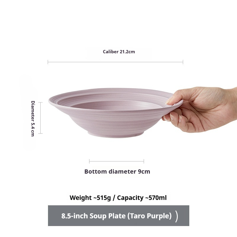 Assiette à soupe TaroPurple-8,5 pouces