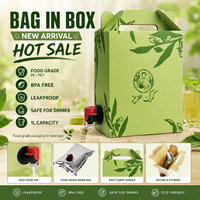 Sacs intérieurs Bag-in-Box 3L 5L 10L recyclables, écologiques, de qualité alimentaire, en NY/PE+PE, avec valve, imprimés en héliogravure pour l'emballage du café et du thé