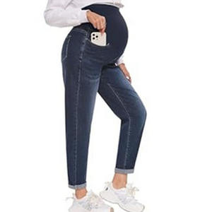 Pantalon femme enceinte décontracté maternité <span class=keywords><strong>jean</strong></span> sur le ventre maigre extensible Denim pantalon confortable mince <span class=keywords><strong>grossesse</strong></span> pantalons longs - Product Image 6