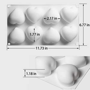 Moldes <span class=keywords><strong>de</strong></span> Silicona 3D en Forma <span class=keywords><strong>de</strong></span> Corazón <span class=keywords><strong>de</strong></span> 8 Cavidades <span class=keywords><strong>para</strong></span> Hornear Pasteles <span class=keywords><strong>de</strong></span> Mousse, <span class=keywords><strong>Chocolate</strong></span> Caliente <span class=keywords><strong>de</strong></span> San Valentín, Postres, Dulces, Pastel <span class=keywords><strong>de</strong></span> Queso - <span class=keywords><strong>Molde</strong></span> <span class=keywords><strong>de</strong></span> Corazón - Product Image 2