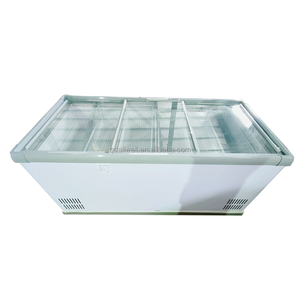 Congelador vertical con tapa de cristal deslizante para exhibición de helados y albóndigas - Product Image 1