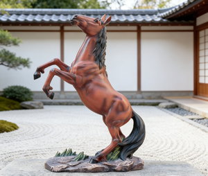 Statue de cheval en résine, figurine de <span class=keywords><strong>Mustang</strong></span> pour la décoration de jardin - Product Image 6
