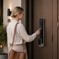 Cerradura Inteligente para Puerta con Entrada sin Llave, Huella Dactilar, Contraseña, Cerrojo, WiFi, App Tuya, Seguridad para el Hogar