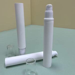 White Airless Cosmetic Pen tube with Clear <b>Dust</b> <b>Cap</b> - Product Image 2