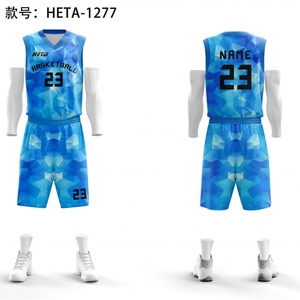 Maillot de basket-ball réversible en polyester personnalisé, nouveau design, séchage rapide, ensemble uniforme de basket-ball en mesh - Product Image 3