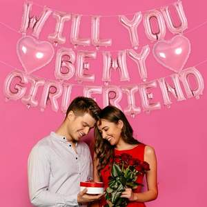 Globo <span class=keywords><strong>de</strong></span> Corazón <span class=keywords><strong>de</strong></span> Papel <span class=keywords><strong>de</strong></span> Aluminio Grueso <span class=keywords><strong>de</strong></span> 16 Pulgadas con <span class=keywords><strong>la</strong></span> Frase '¿QUIERES SER MI NOVIA?' en Color Rosa para el Día <span class=keywords><strong>de</strong></span> San Valentín y Graduación - Product Image 5