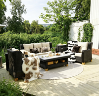Meilleures ventes : Ensemble de mobilier de jardin en aluminium et rotin pour terrasse, balcon et cour, avec fauteuils et sièges