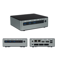 Mini PC NUC Ultra 7 155U de Última Generación (14ª Gen) con 8K, 3 Puertos de Pantalla, 12 Núcleos a 4.8GHz, 2 Puertos RJ45 LAN, Windows 11, Linux, DDR5