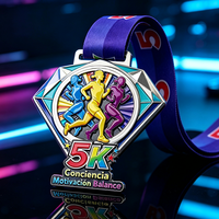 Concevez votre propre médaille de marathon en métal avec logo sportif, médaille personnalisée en alliage de zinc