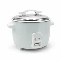 Cuisinière à riz électrique professionnelle avec cuve intérieure en aluminium brut et options de cuve antiadhésive pour la restauration