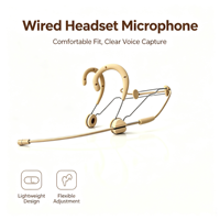 Microphone filaire professionnel pour casque audio, idéal pour conférences, performances scéniques et enregistrement vocal