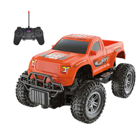 Camion RC tout-terrain 4x4 à l'échelle 1:20 avec télécommande 4 canaux, lumières LED, portée de 15 m, prêt à rouler, électrique