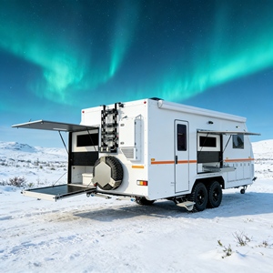 Nouvelle <span class=keywords><strong>caravane</strong></span> tout-terrain en gros, maison de <span class=keywords><strong>caravane</strong></span> multifonctionnelle à <span class=keywords><strong>double</strong></span> essieu pour les voyages et le camping - Product Image 1