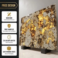 Dalle de quartzite Patagonia StoneSun, polie, émaillée, translucide, marbre Pandora pour mur, plan de travail de cuisine, plan de travail, dessus de table