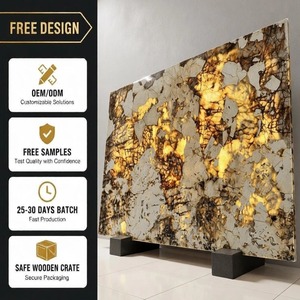 Dalle de quartzite Patagonia StoneSun, polie, émaillée, translucide, marbre <span class=keywords><strong>Pandora</strong></span> pour mur, plan de travail de cuisine, plan de travail, dessus de table - Product Image 1