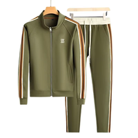 Ensemble de survêtement sport deux pièces tendance pour homme, nouvelle collection automne-hiver, col montant, sweat-shirt décontracté à manches longues brodé