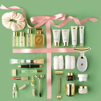 Calendrier de l'Avent de Luxe Réutilisable Auto-élevant pour Soins de la Peau et Maquillage, Coffret Cadeau Cosmétique, Design Matelassé Fil Doré, Forme Livre