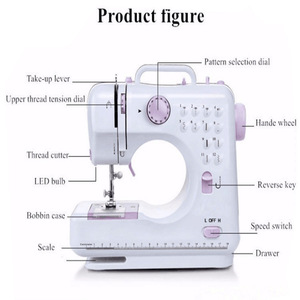 Mini Multifunctional Household Sewing Machine Model Sm-505 12 Stitch Portable Electric Sewing Machine For Home Use - Product Image 2