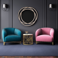 Chaise d'appoint de salon en velours de luxe moderne pieds de chaise en or chaises longues de salon modernes ZY-T52