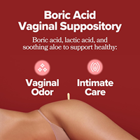 Supositorios de Ácido Bórico de 600 mg con Aloe |   Cuidado Íntimo Femenino para el Olor Vaginal y el Equilibrio del pH |   Envío Directo y Envío Blindado 3PL