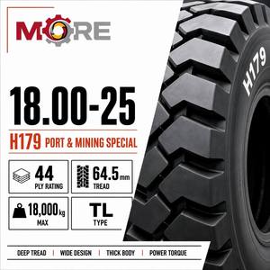 ยางรถขุดเหมือง 18.00-25 44PR IND-4/E-4 รุ่น H179 สำหรับรถยกตู้คอนเทนเนอร์ รถรีชสแต็คเกอร์ และงานปฏิบัติการกับอุปกรณ์ขุดเหมืองหนัก - Product Image 2
