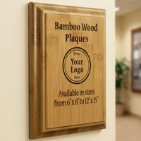 Plaque de récompense vierge en bois avec bord biseauté arrondi, plaques cadeaux pour trophées, parfaites pour l'artisanat, plaques en bois gravées, fabrication OEM