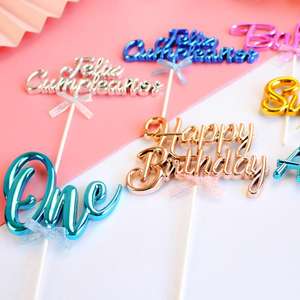 Wholesale 3D Letter <strong>Sweet</strong> One Baby Shower <strong>Spanish</strong> Cake Topper Happy Birthday Toppers for Cake Decoration - Product Image 2