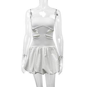 Spring Hot-Selling New Arrival Hollow-out Sexy Fashion Cold-Shoulder Sleeveless Slim Fit Tube Top <b>Skirt</b> - Product Image 5