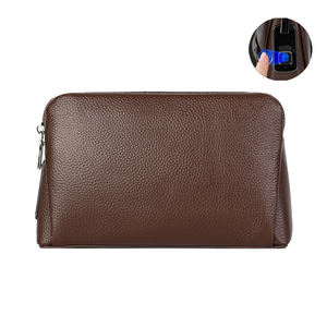 حقيبة يد رجالية ذكية بقفل بصمة الإصبع، حقيبة كلاتش كبيرة السعة مضادة للسرقة - Product Image 5