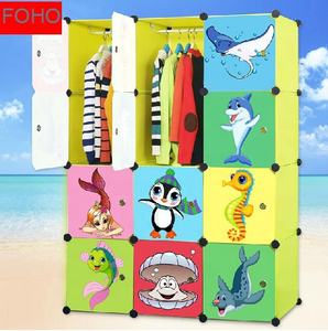 ורוד אופנה פלסטיק שינה זול מתקפל להסרה ארון ארון מלתחה מומבאי - Product Image 2