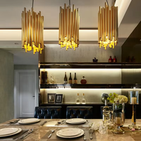 Lustre de plafond doré pour salon, luminaires suspendus de luxe, lustre pour chambre à coucher