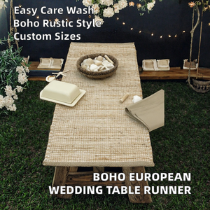 European Style Rustic Bohemia Woven cotton Wrinkle <b>Table</b> <b>Runner</b> for Wedding Party Birthday Home & Hotel Use - Product Image 2