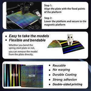 310X310mm Placa de acero de resorte Hoja flexible de doble cara Plataforma extraíble Placa de construcción H1H para CR10 CR10S <span class=keywords><strong>Artillery</strong></span> <span class=keywords><strong>Sidewinder</strong></span> - Product Image 5