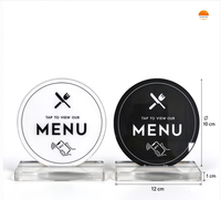 Ensemble de supports en acrylique pour cartes de commande NFC, menu numérique sans contact pour restaurant, café, hôtel, bar, fournisseur en gros