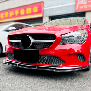 Mercedes-Benz CLA-Class C117 Front Bumper Lip Splitter Piano Black Carbon Fiber Texture AMP-Z 2016-2019 - Product Image 2