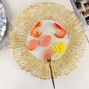 Hochzeits feier Bankett Baum Textur unregelmäßige Platte dekorative Silber Gold Silber Klarglas Ladesc halen für Hochzeits feier - Product Image 2