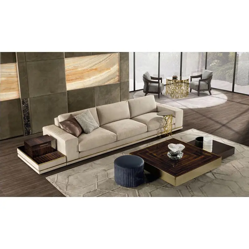 High end modern sofa luxury single Casual sofa High Quality villa Used Home living room Furniture Leather Sofa Single